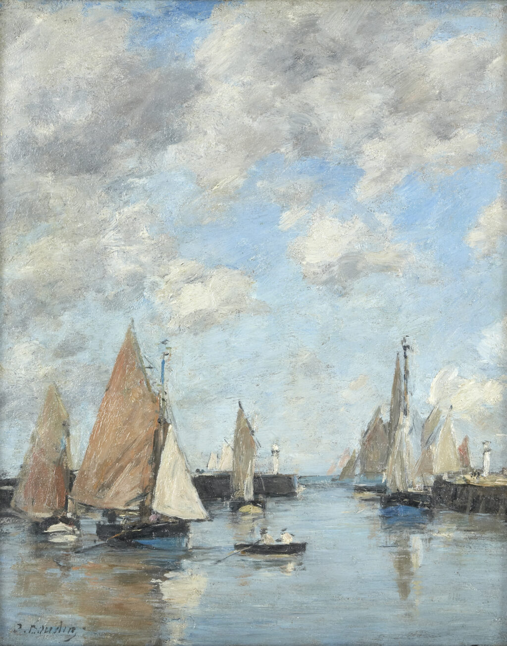Eugéne Boudin (1824–1898) Trouville, la jetée à marèe haute.